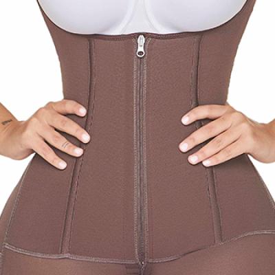 Hourglass Zippered Girdle with Rods- RA003