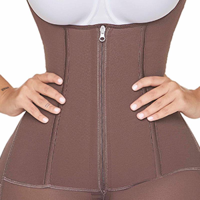 Hourglass Zippered Girdle with Rods- RA003