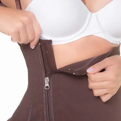 Postpartum Faja Open Breast Shapewear Bodysuit