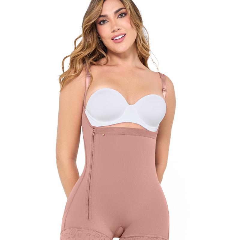Postpartum Faja Open Breast Shapewear Bodysuit - FQ113