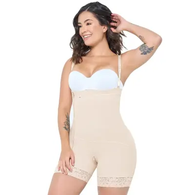 High Compress Garment Short With Zipper - 09143