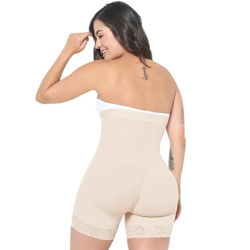 High Compress Garment Short With Zipper - 09143